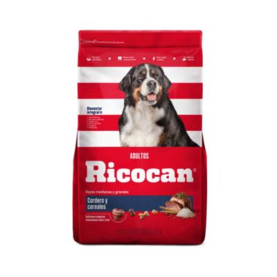 Ricocan Cordero y Cereales Adulto Razas Medianas y Grandes 15 Kg