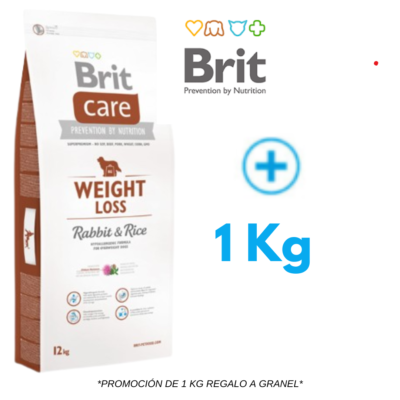 Brit Care Weight Loss Rabbit & Rice 12 Kg – Perdida de peso – Conejo y Arroz+1 Kilo (2)